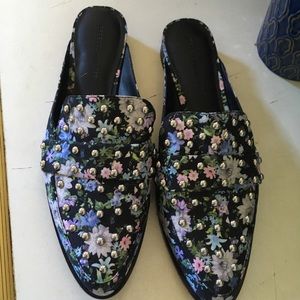 Rebecca Minkoff Miley’s Floral Mules Flats 10.5